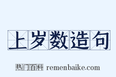 上岁数造句是什么意思的图片